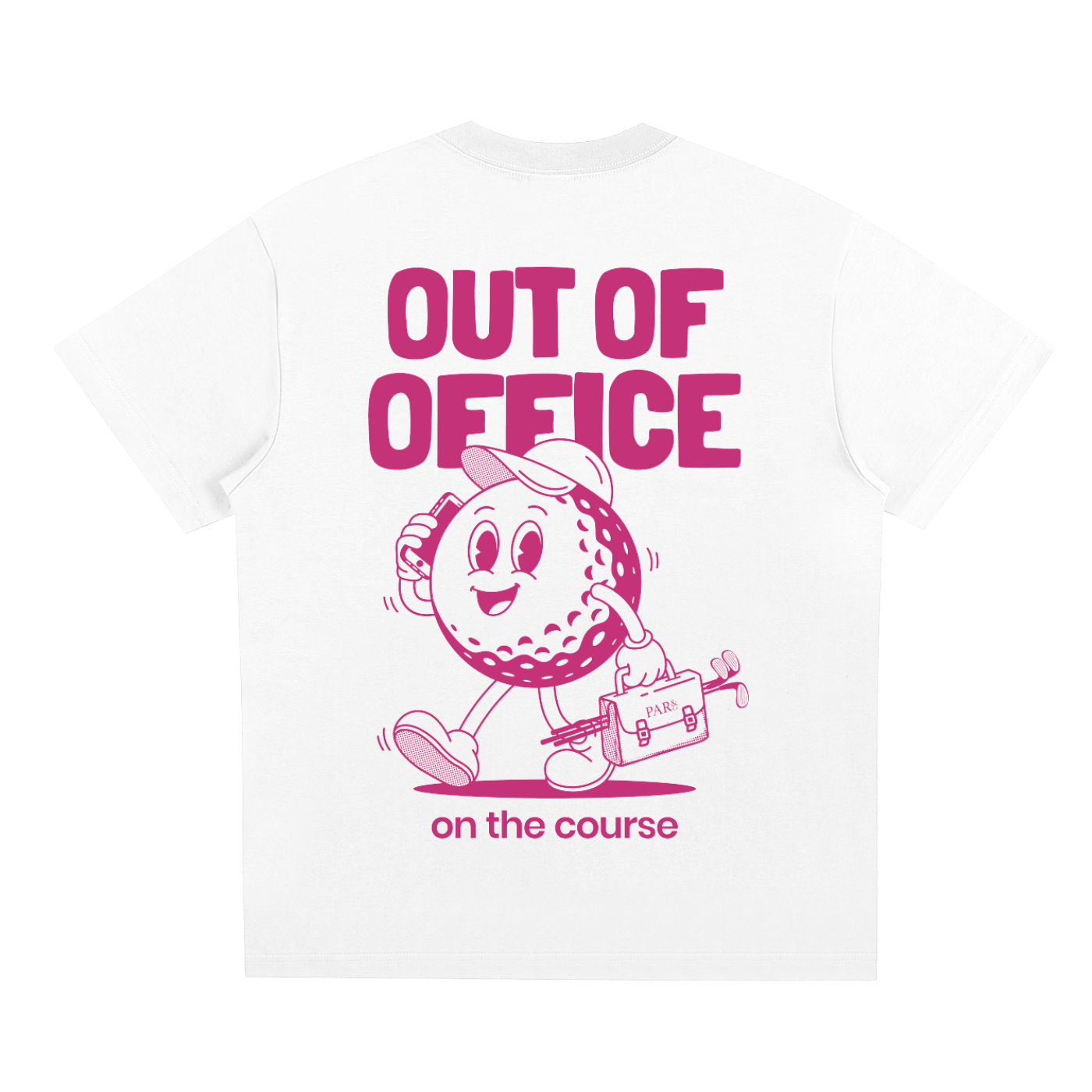Out of Office White and Pink