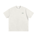 Heavyweight Vintage Washed Frayed T-Shirt White