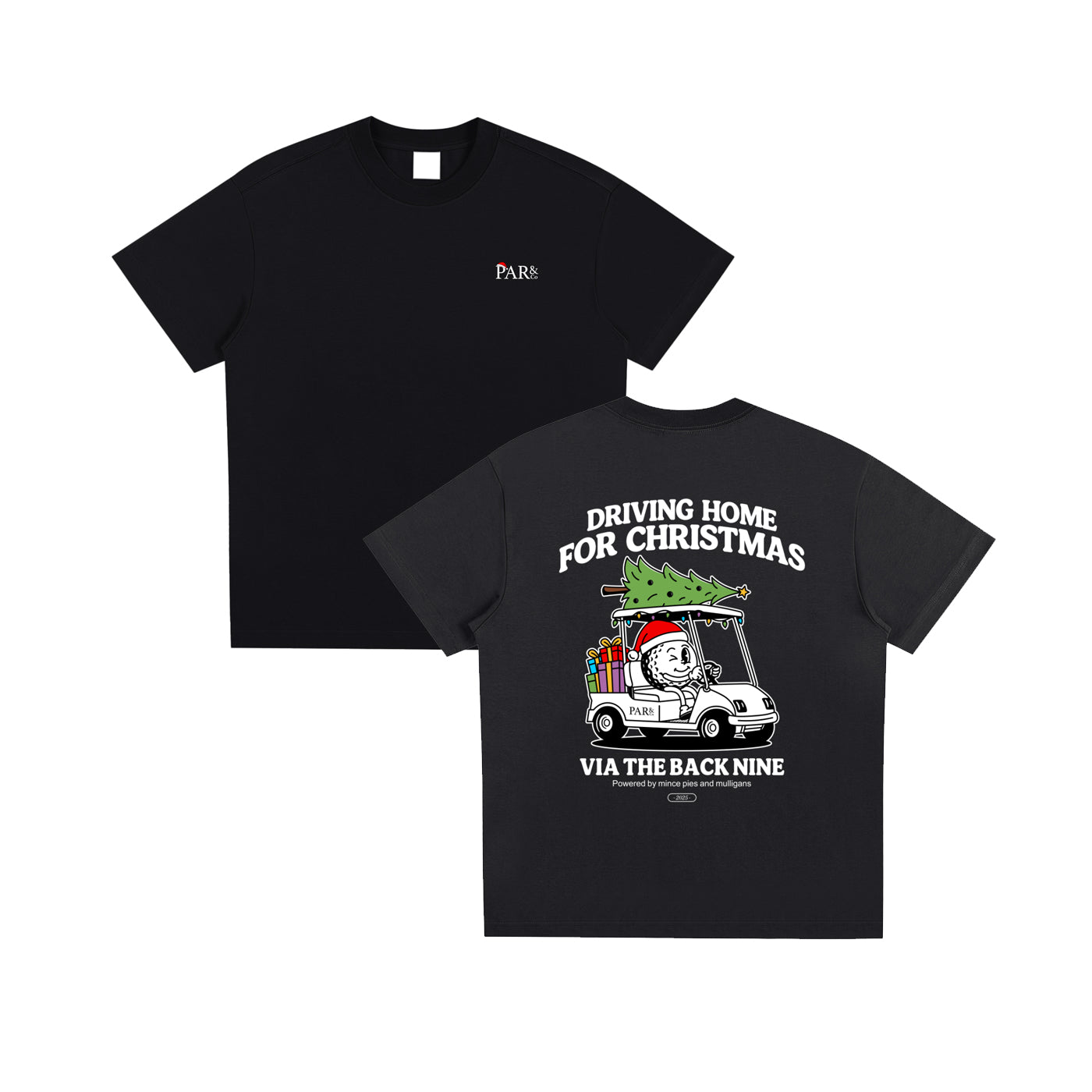 Christmas Tee Driving Home Black