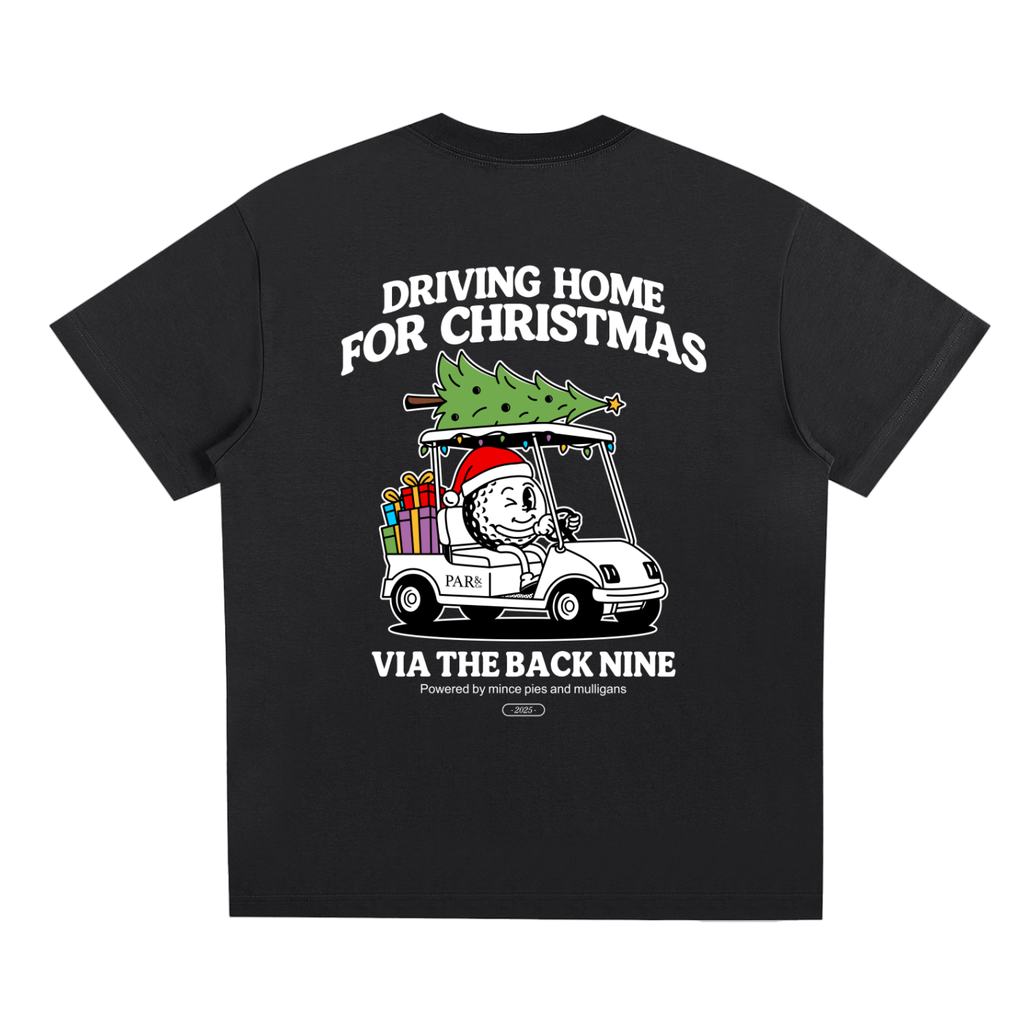 Christmas Tee Driving Home Black