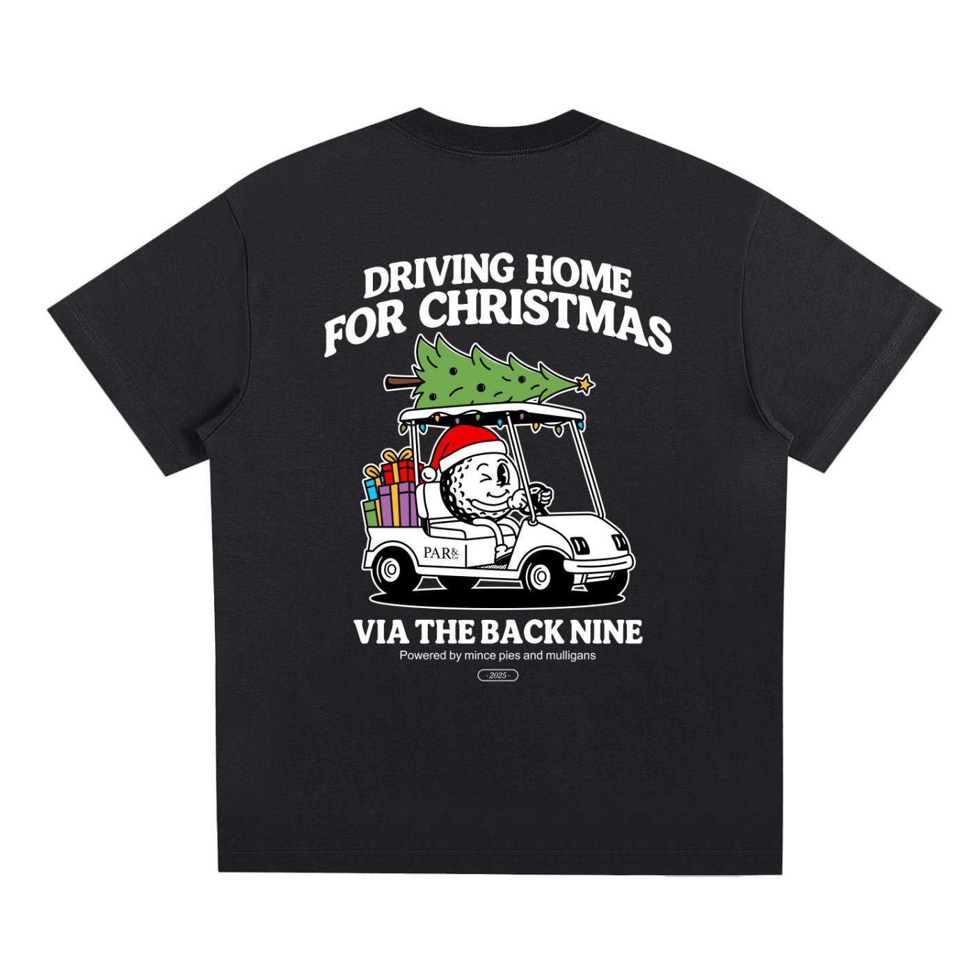 Christmas Tee Driving Home Black