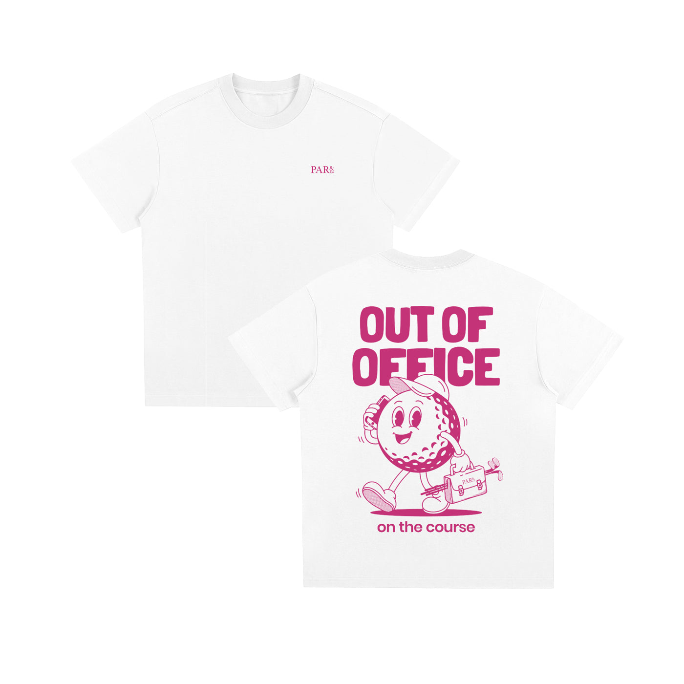 Out of Office White and Pink