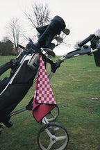 Pink Checkmate Golf Towel